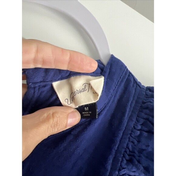 Universal Thread Cotton Maxi Dress Size med Side Pockets Flutter Ruffle Sleeve - Picture 3 of 7